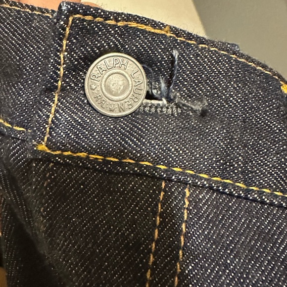 Double RL RRL made in USA salvedge denim slim boot cut dark wash Ralph Lauren - Picture 5 of 16